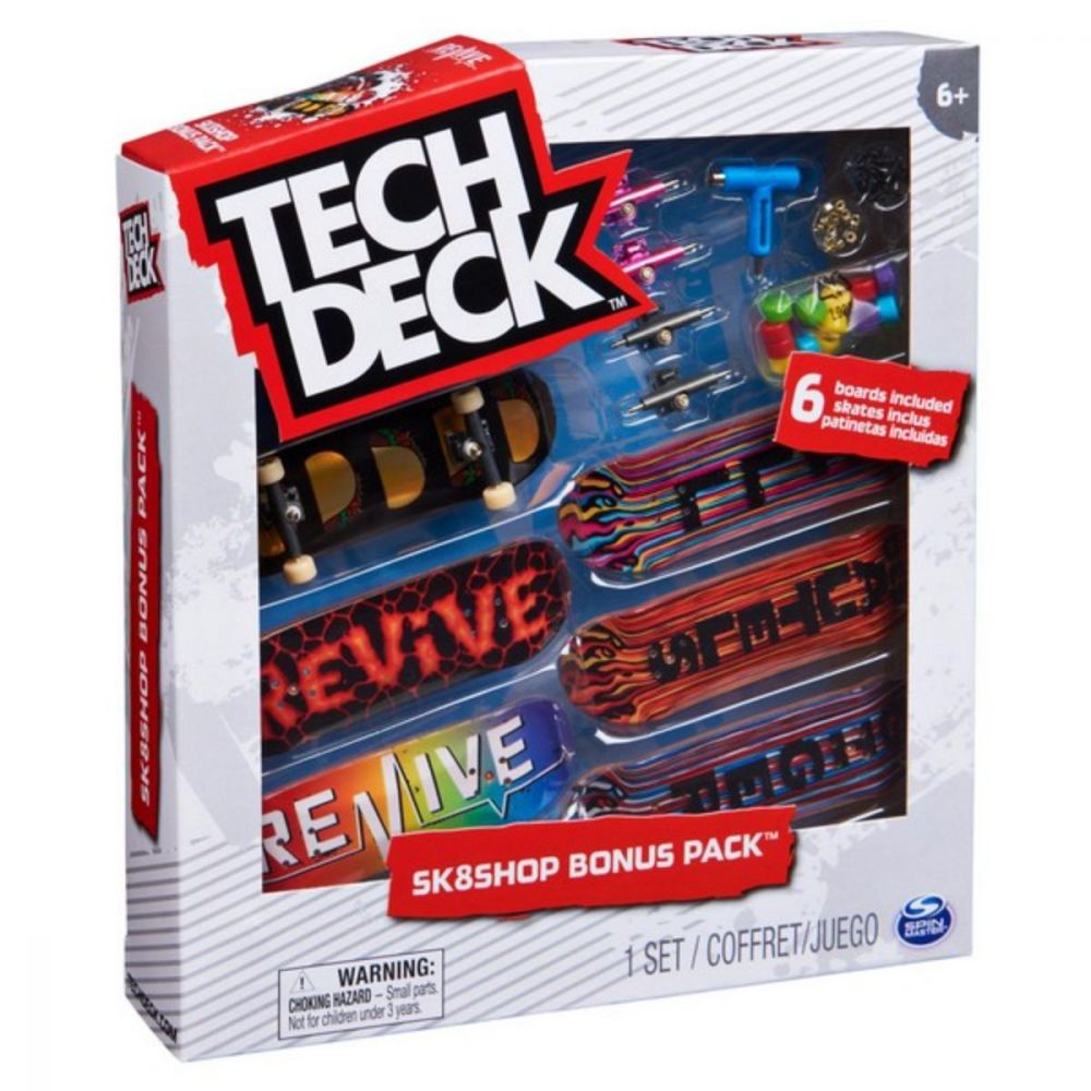 Set 6 mini placi skateboard, Tech Deck, Bonus Pack 20136699