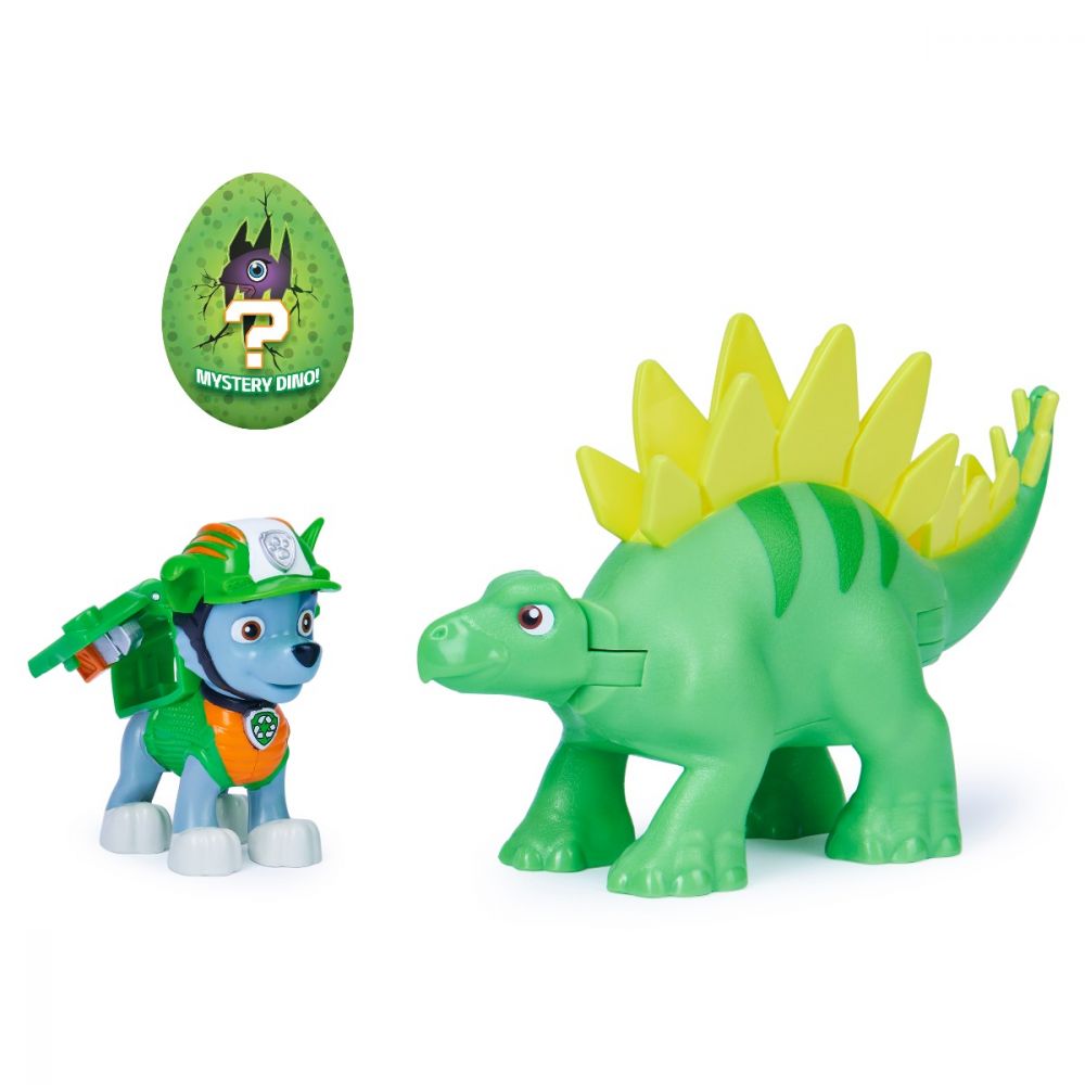 Set 2 figurine Paw Patrol Dino Rescue, Rocky and Stegosaurus, 20129715