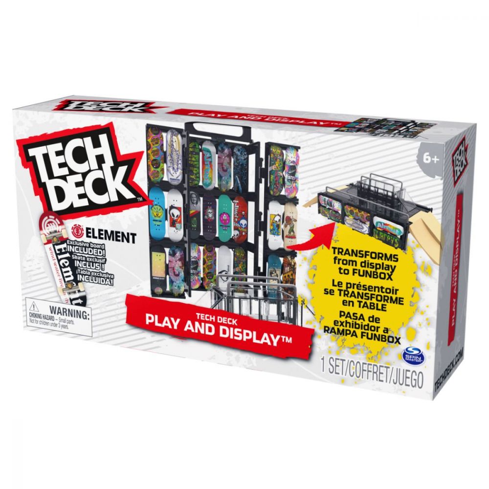 Set de joaca Tech Deck, cu rampa si cutie de depozitare