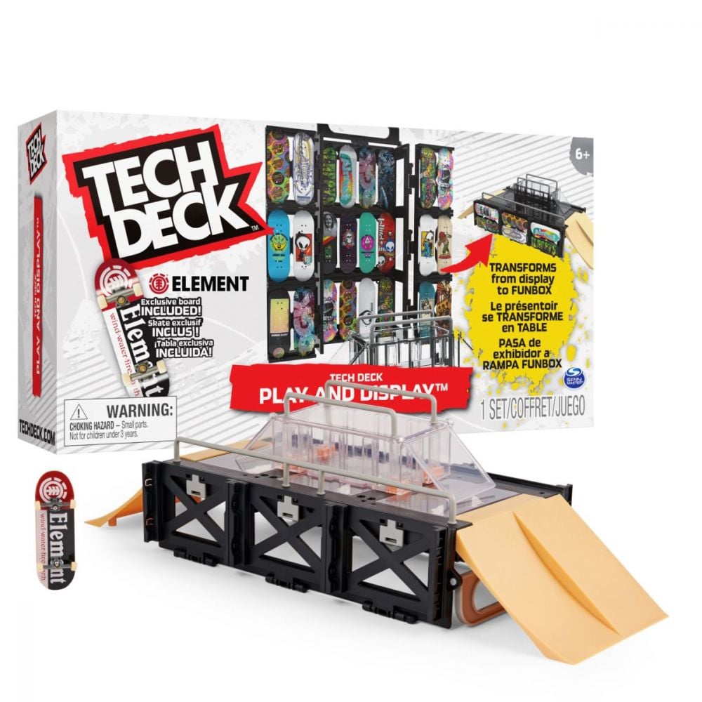 Set de joaca Tech Deck, cu rampa si cutie de depozitare