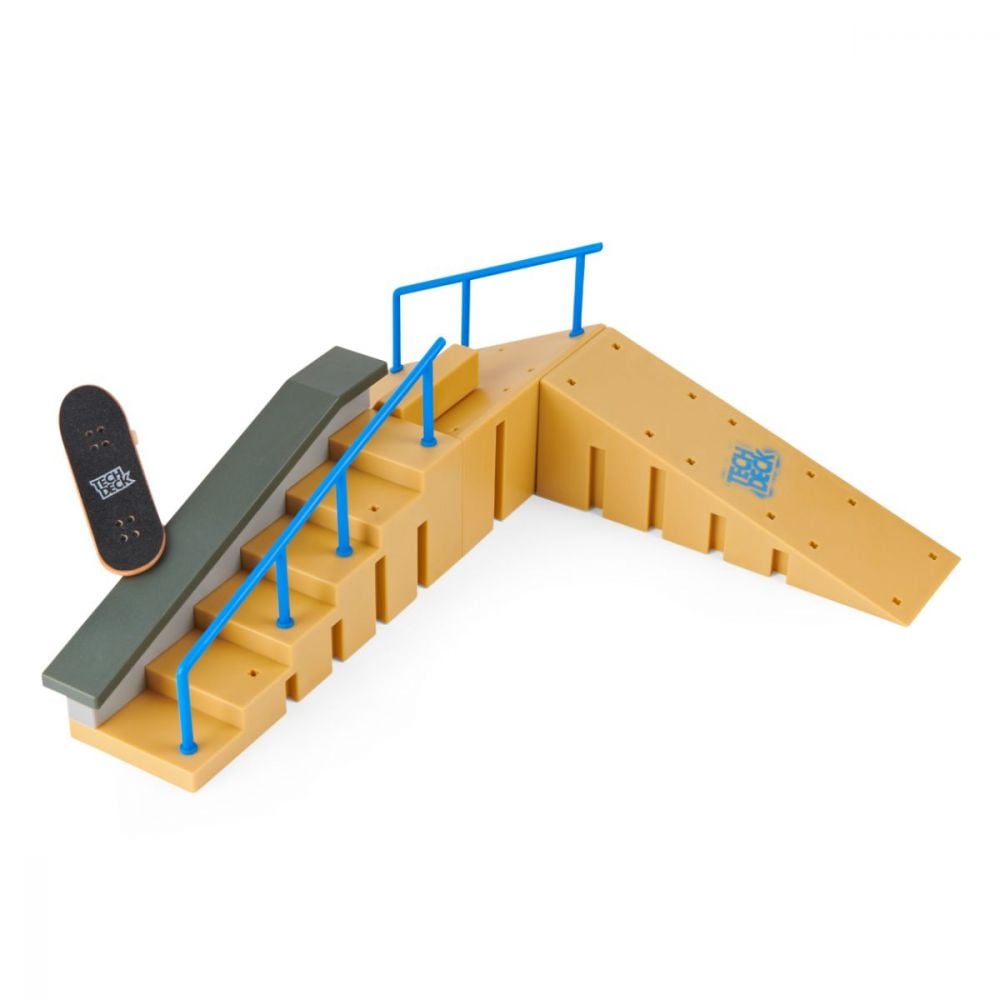 Set mini skateboard cu rampa, Tech Deck, Jump N Grind, XConnect Noriel