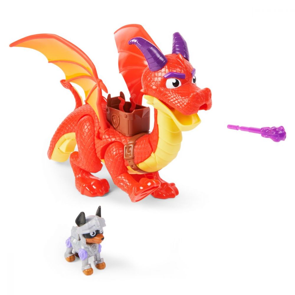Set figurine Paw Patrol, Rescue Knights, Sparks the Dragon