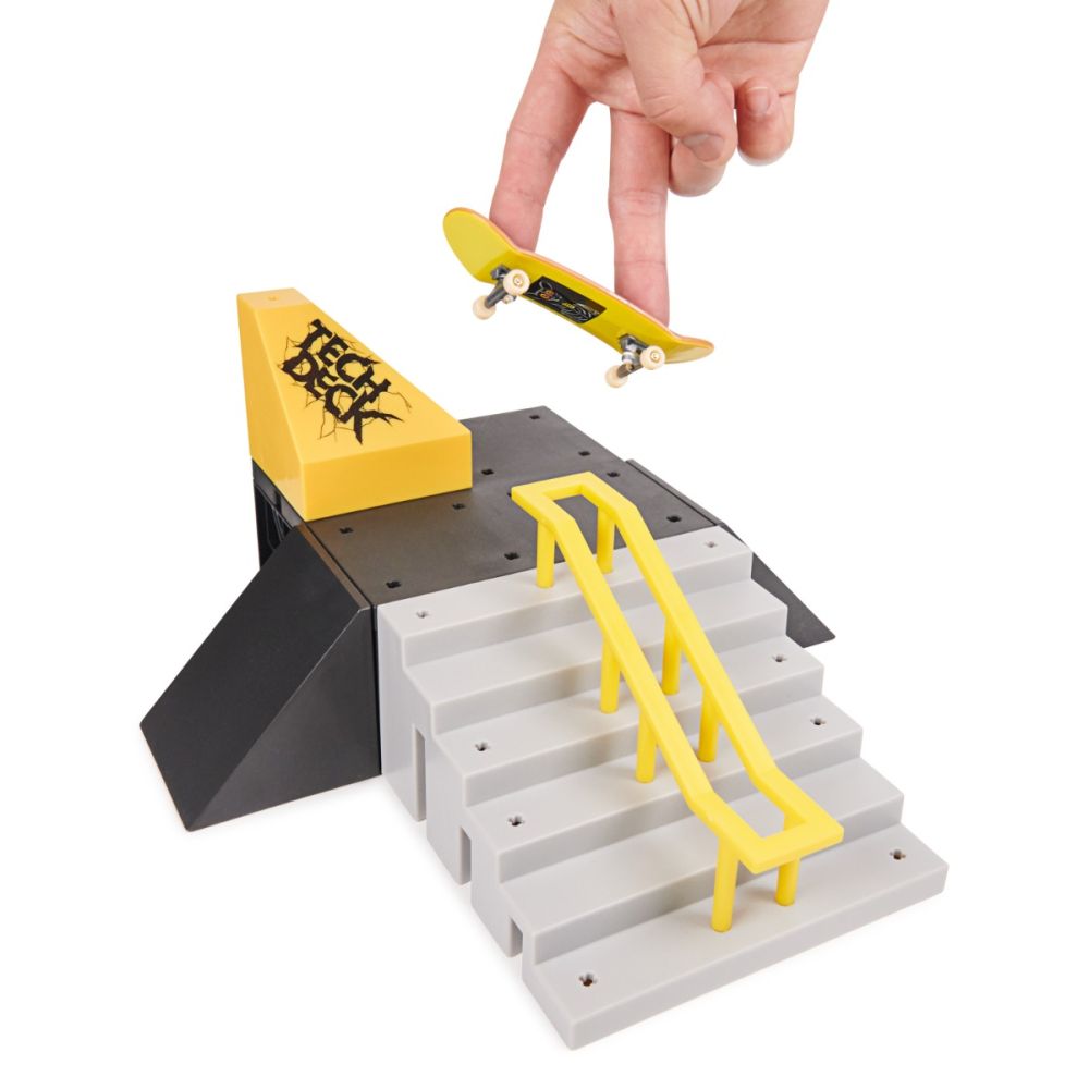 Set mini skateboard cu rampa, Tech Deck, Almost Pyramid Shredder, 20141008