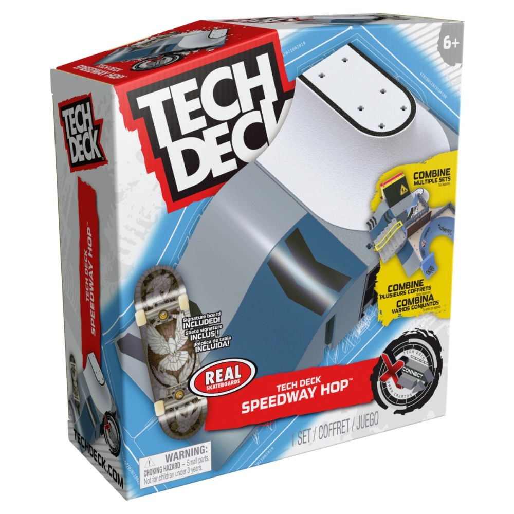 Set mini skateboard cu rampa, Tech Deck, Real Speedway Hop, 20141009