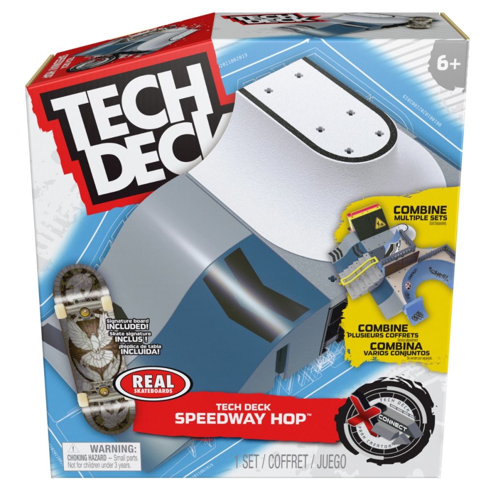 Set mini skateboard cu rampa, Tech Deck, Real Speedway Hop, 20141009