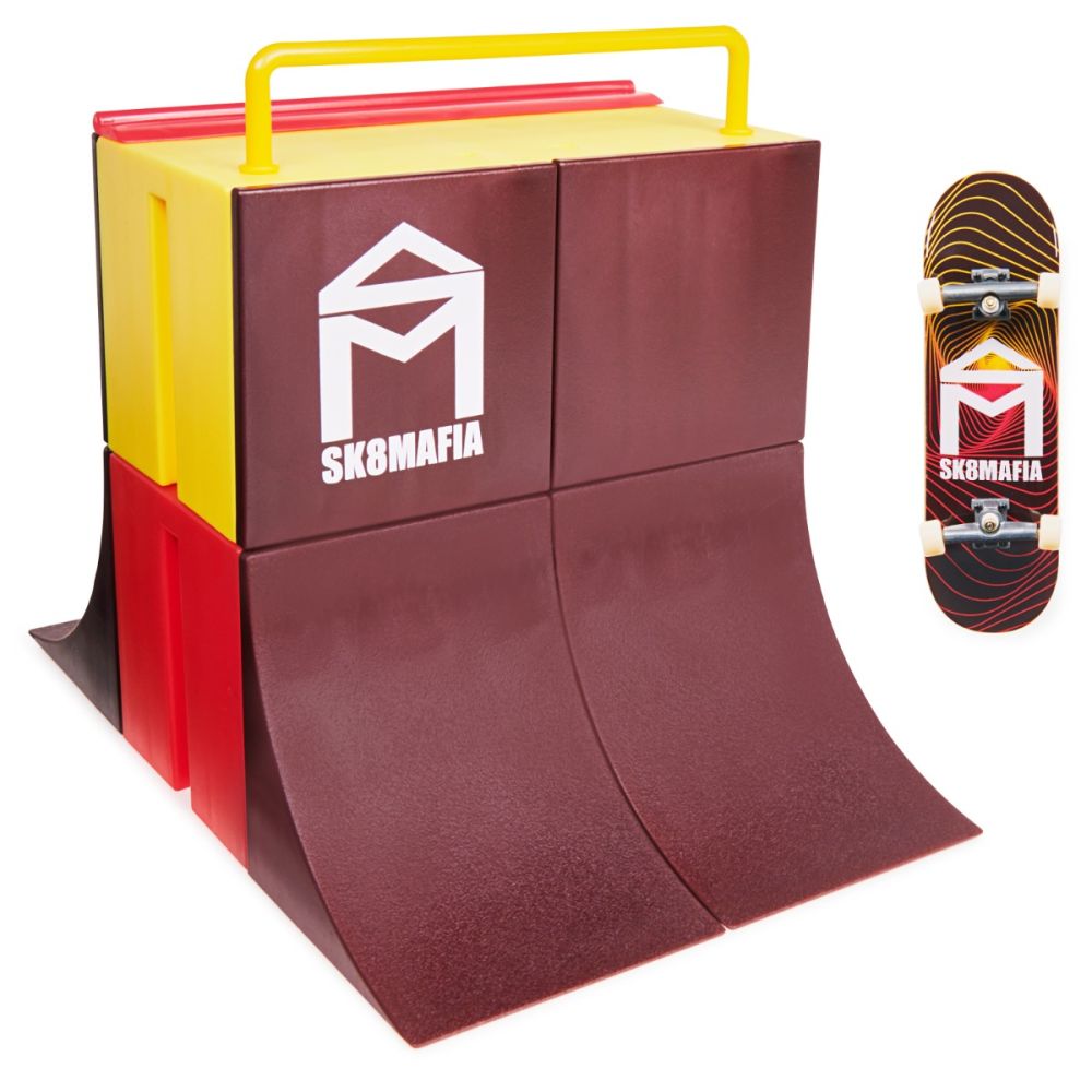 Set mini skateboard cu rampa, Tech Deck, Sk8Mafia Vert Wall 2, 20141010