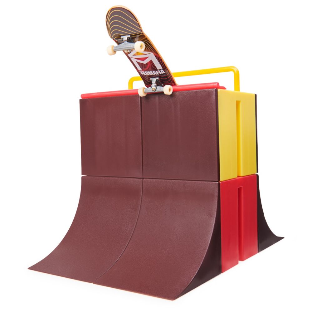 Set mini skateboard cu rampa, Tech Deck, Sk8Mafia Vert Wall 2, 20141010