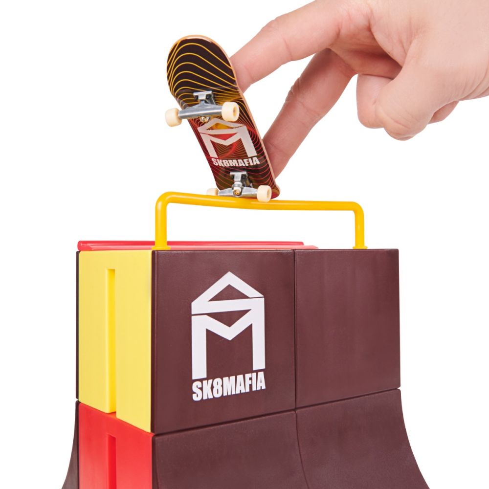 Set mini skateboard cu rampa, Tech Deck, Sk8Mafia Vert Wall 2, 20141010