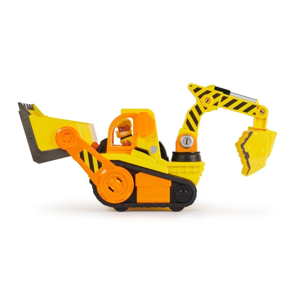 Set vehicul cu figurina, Rubble & Crew, Rubbles Bark Yard Deluxe Bulldozer, 6068074