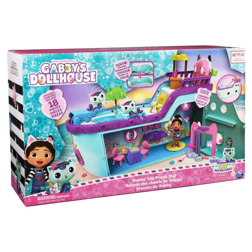 Set de joaca cu figurine, Gabbys Dollhouse, Nava de croaziera, 6068572