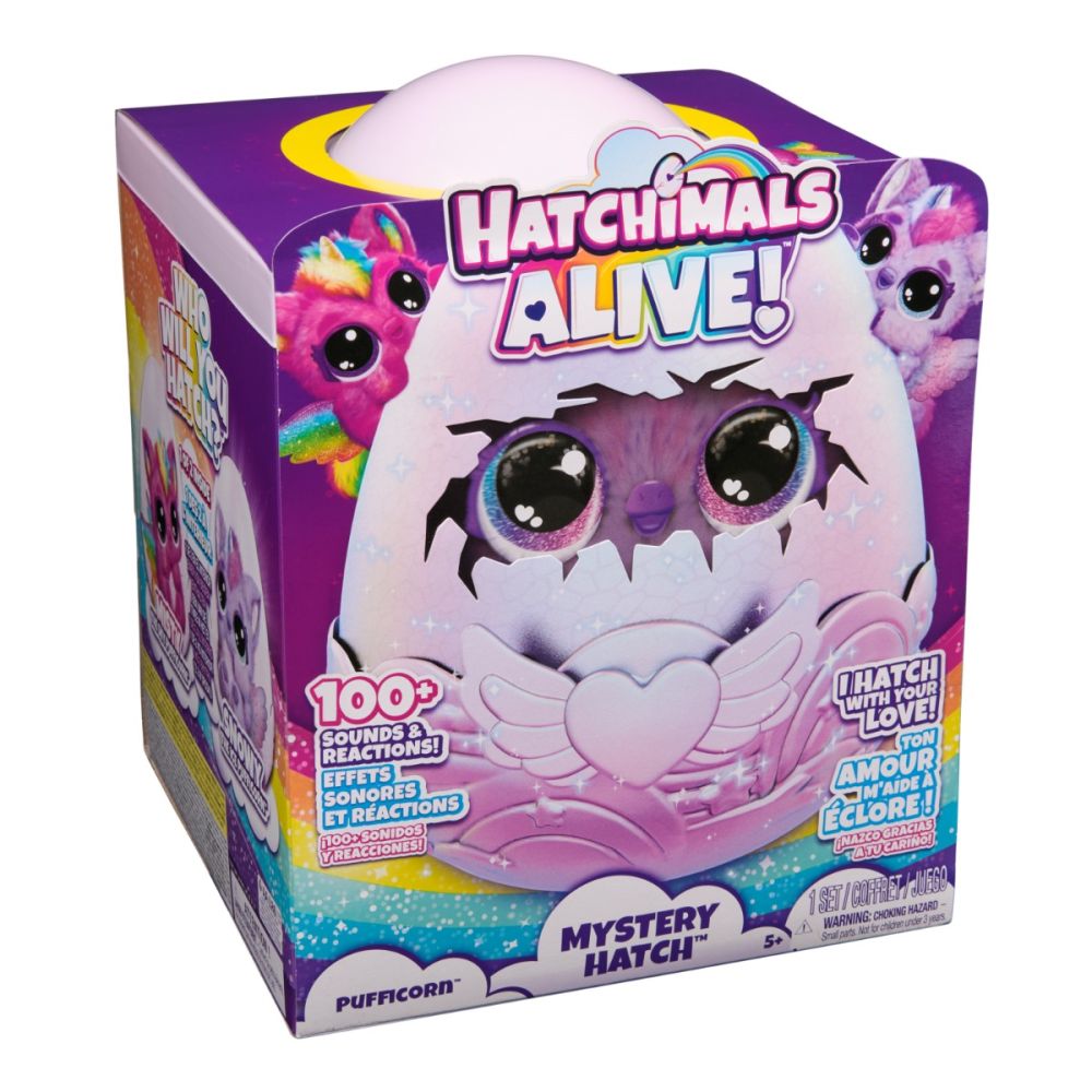 Jucarie de plus surpriza, Hatchimals, Pufficorn, 6069132