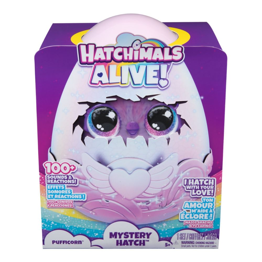 Jucarie de plus surpriza, Hatchimals, Pufficorn, 6069132