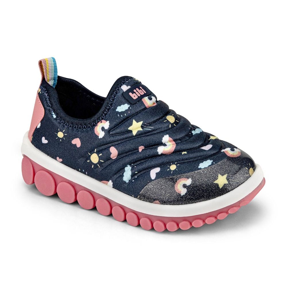 Pantofi sport pentru fete, Bibi, Roller 2.0 Naval Rainbow