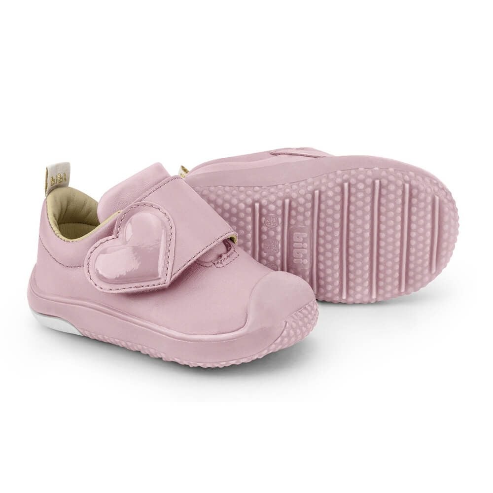 Pantofi Bibi Shoes, Prewalker, Pink Heart