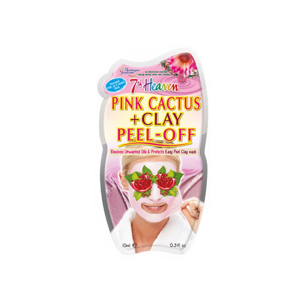 Masca exfolianta cu cactus roz si argila 7th Heaven, 15 ml