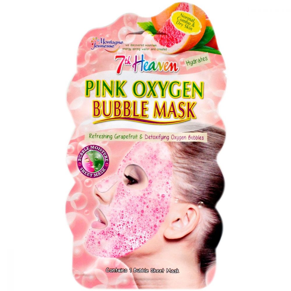 Masca spuma detoxifianta cu grapefruit roz 7th Heaven, Sheet 