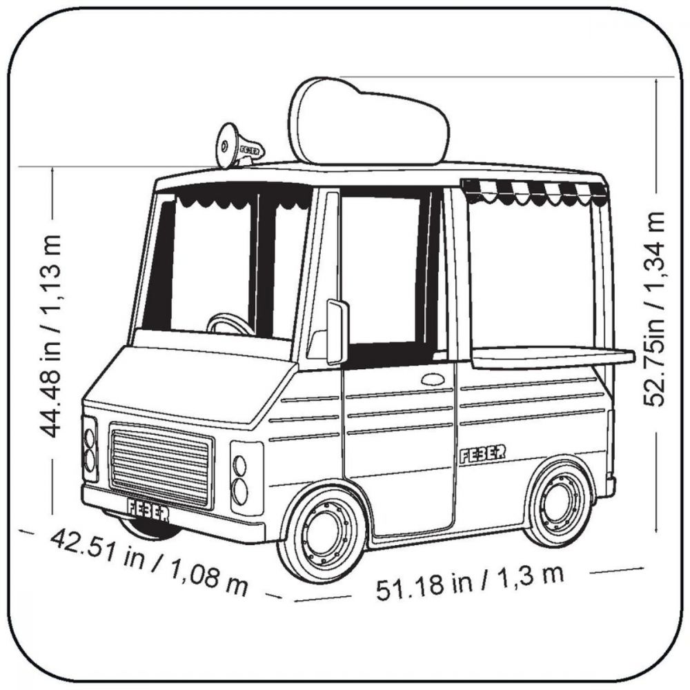 Ansamblu de joaca pentru copii food truck cu accesorii Feber