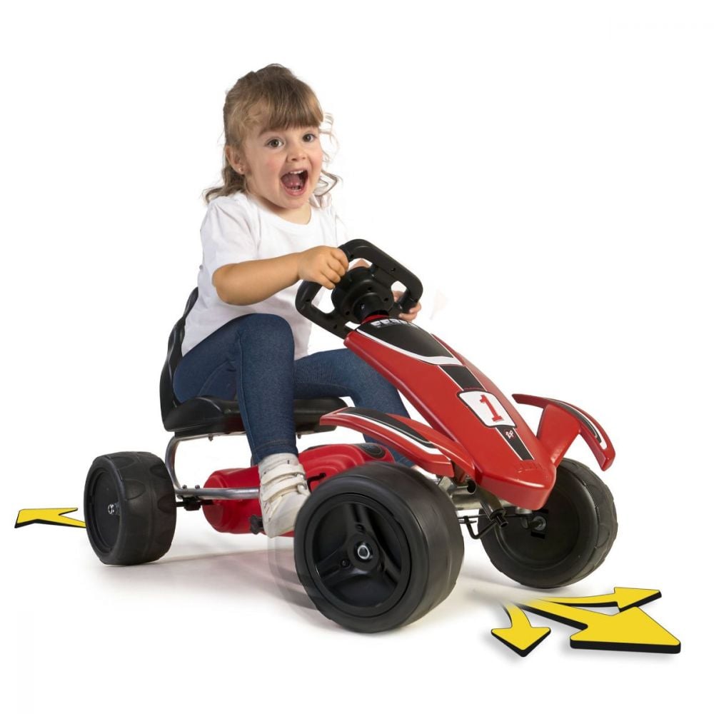 Masinuta cu pedale pentru copii kart Feber