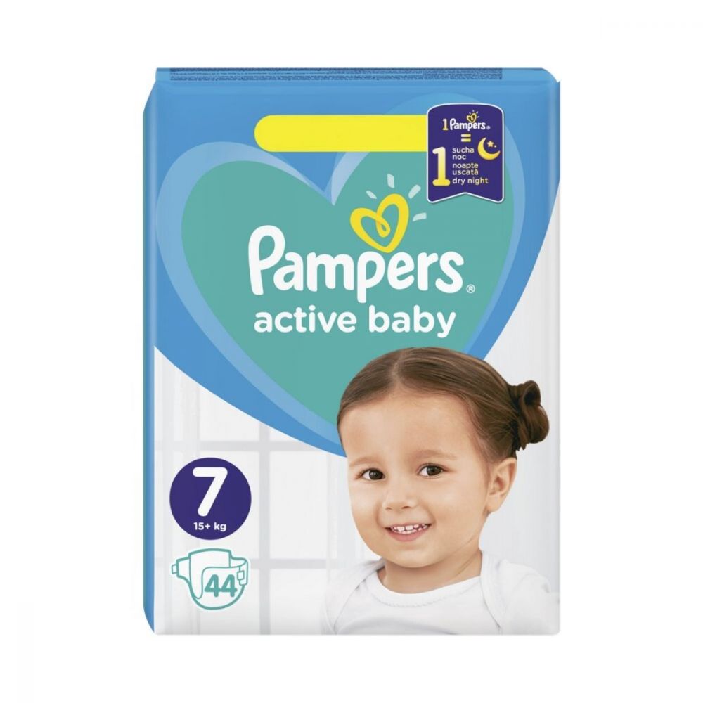 Scutece Active Baby 7, Pampers, 44 buc
