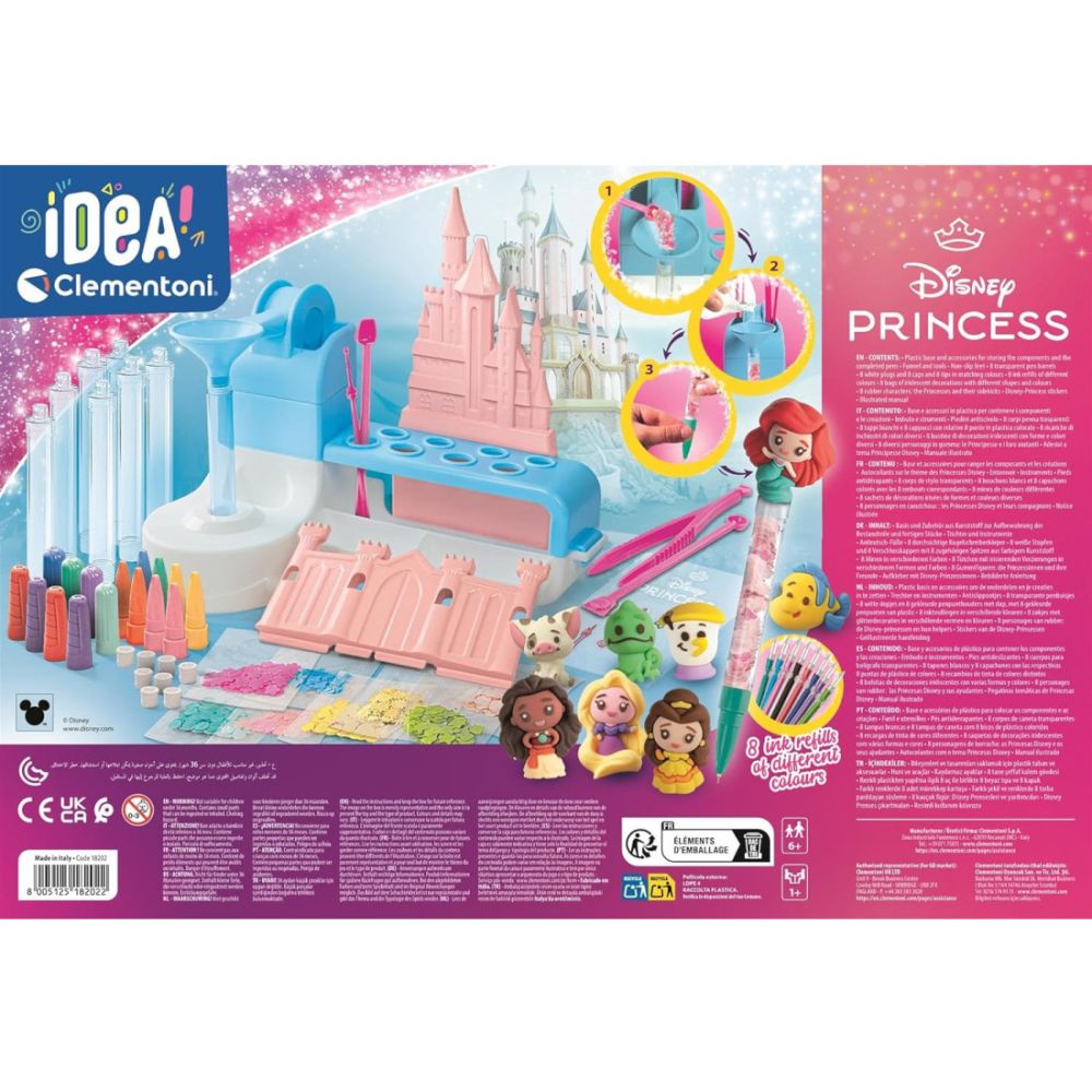 Atelier de creat pixuri, Clementoni, Disney Princess