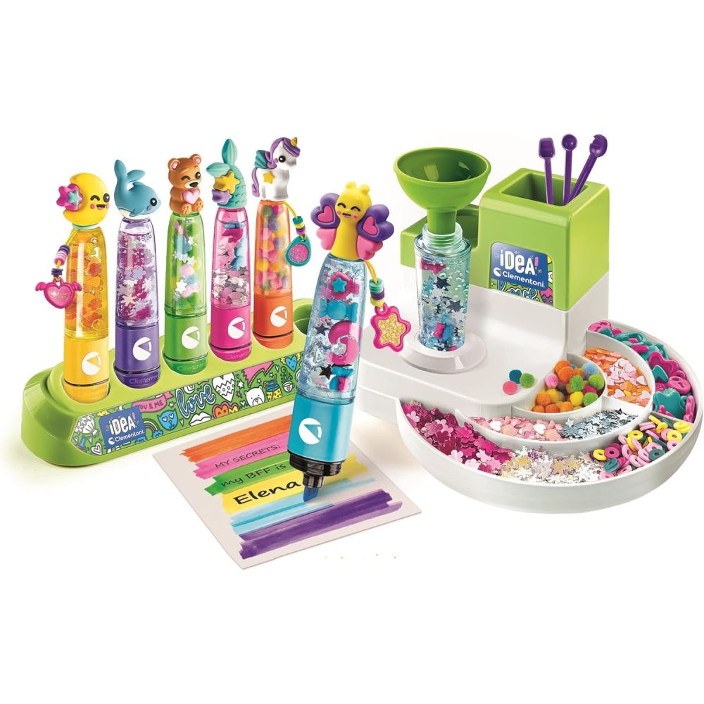 Set de joaca creativ, Clementoni, Marker cu decoratiuni