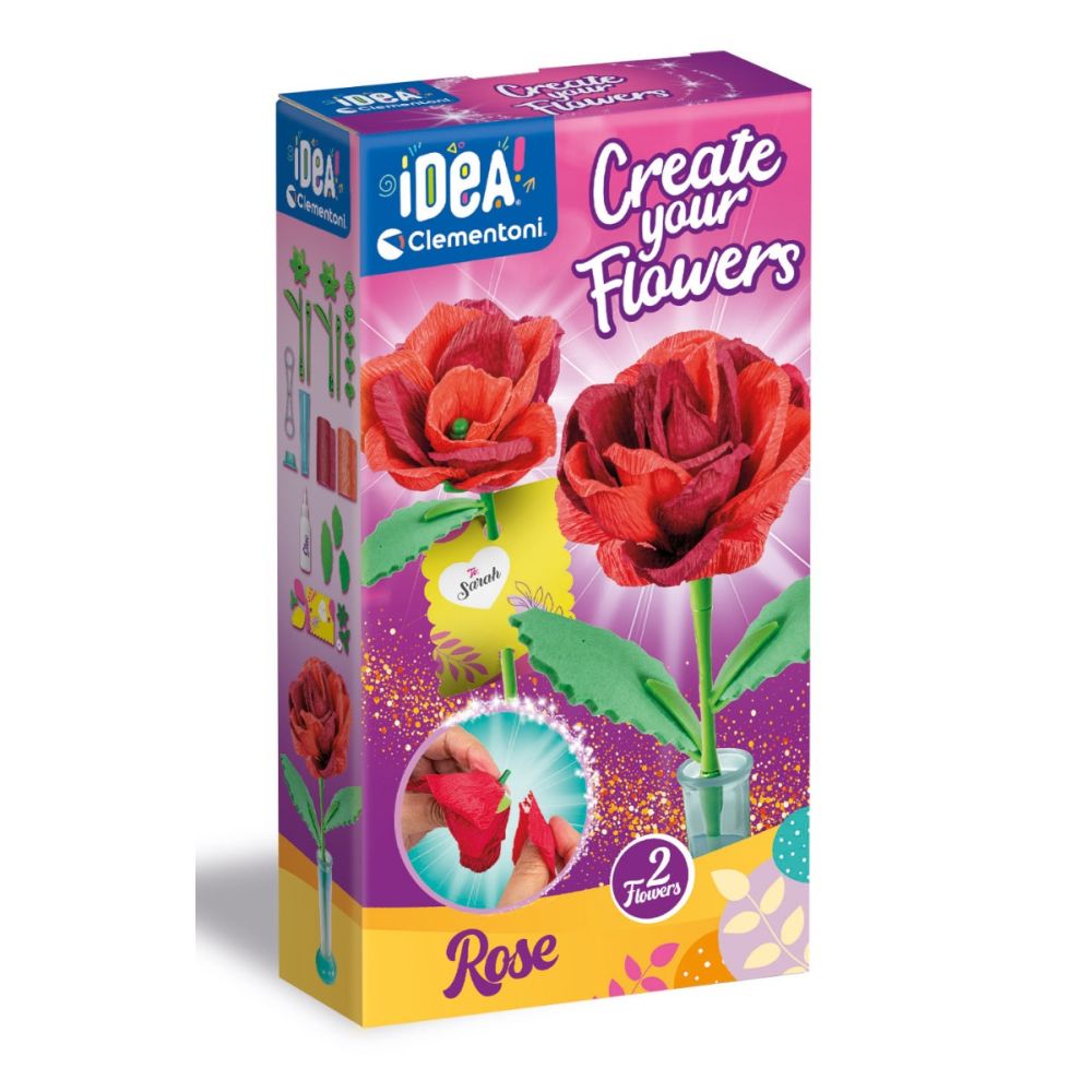 Set de creat 2 flori, Clementoni Idea, Trandafiri
