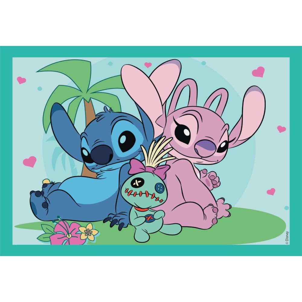 Puzzle Clementoni 4 in 1, Disney Stitch, 12, 16, 20, 24 piese