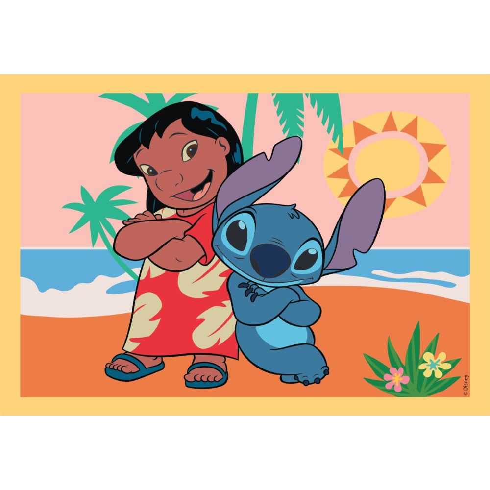 Puzzle Clementoni 4 in 1, Disney Stitch, 12, 16, 20, 24 piese