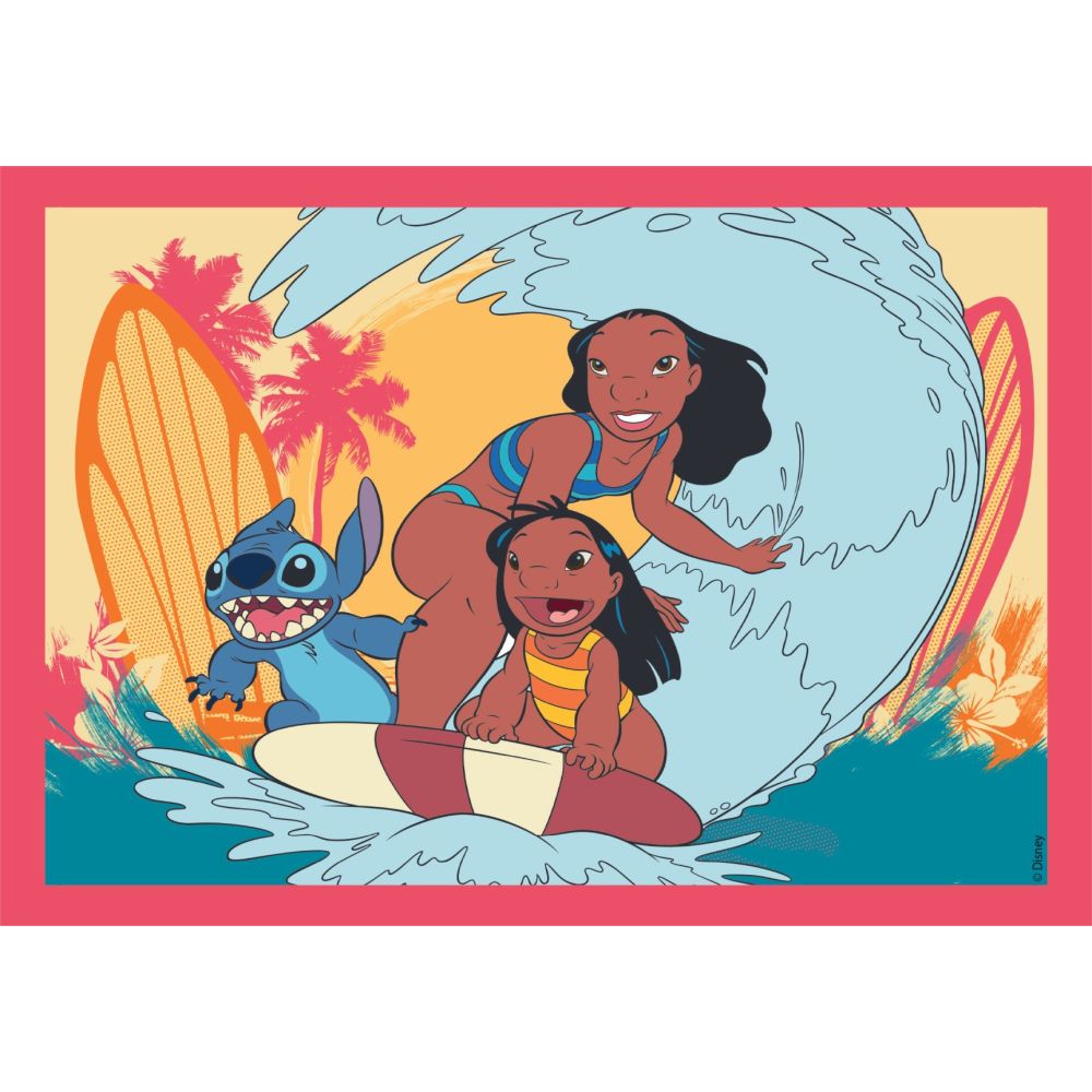 Puzzle Clementoni 4 in 1, Disney Stitch, 12, 16, 20, 24 piese