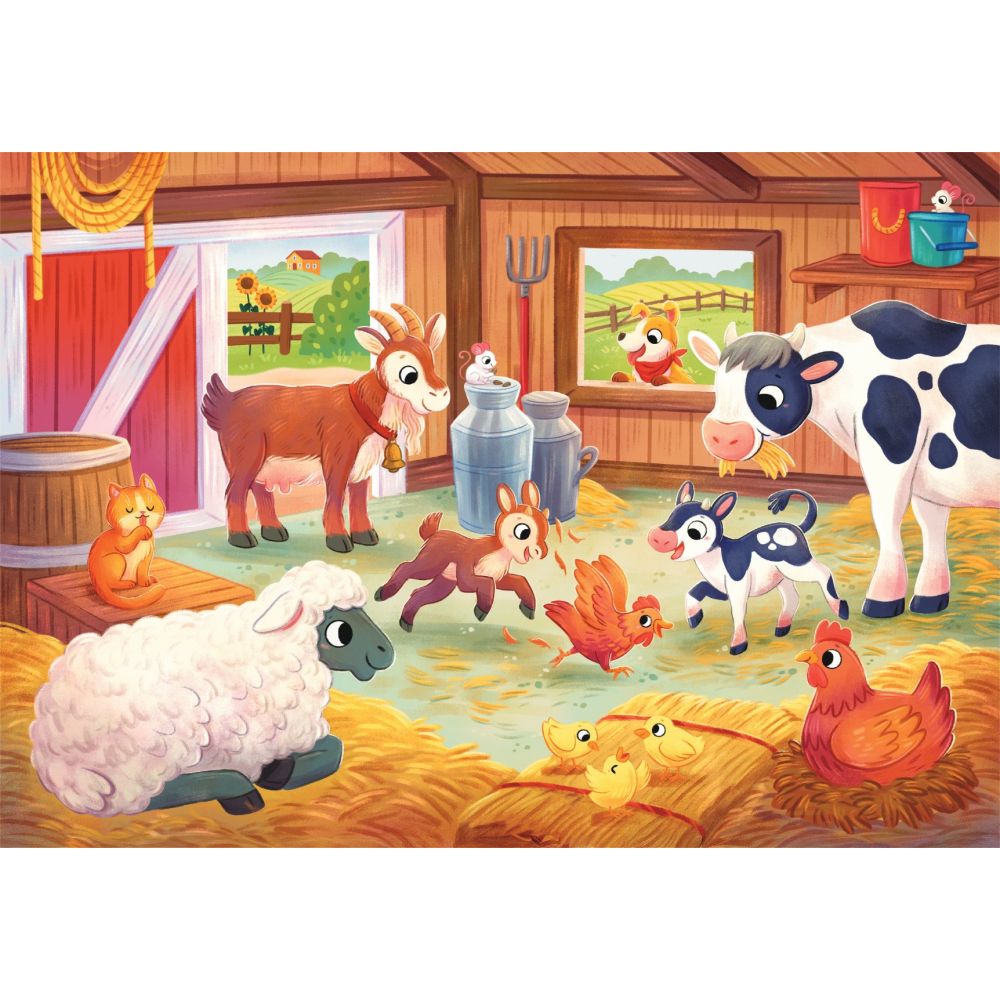 Puzzle Clementoni, The farmyard family, 2 x 20 piese