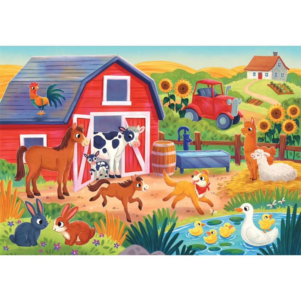 Puzzle Clementoni, The farmyard family, 2 x 20 piese