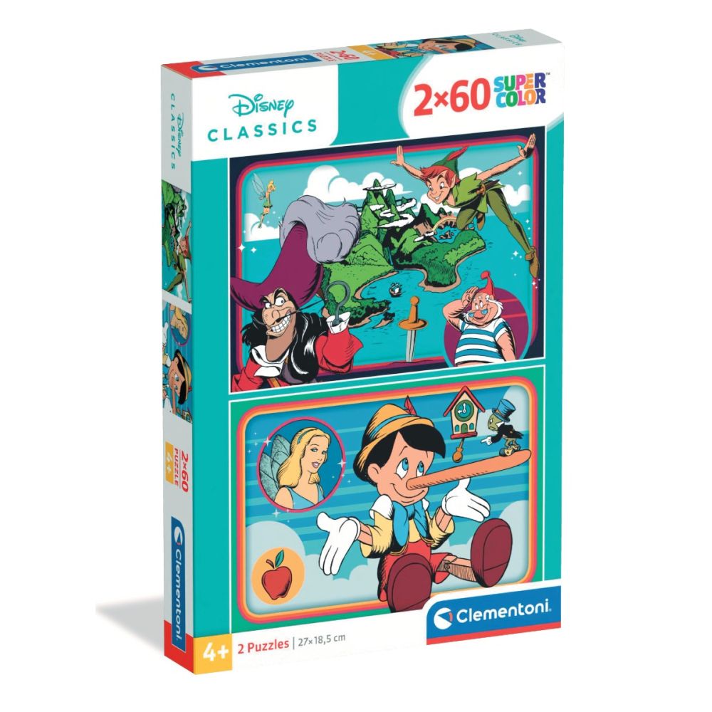 Puzzle Clementoni, Disney Classics, 2 x 60 piese
