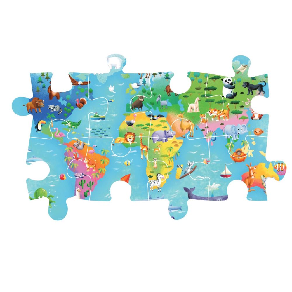 Puzzle Clementoni Maxi, Harta animalelor salbatice, 60 piese