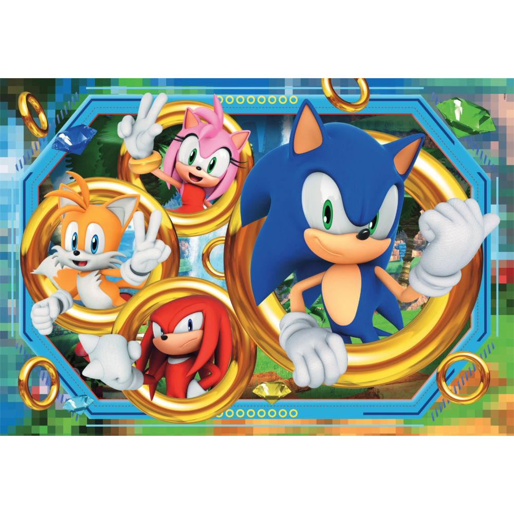 Puzzle Clementoni, Sonic the Hedgehog cu sticker inclus, 180 piese