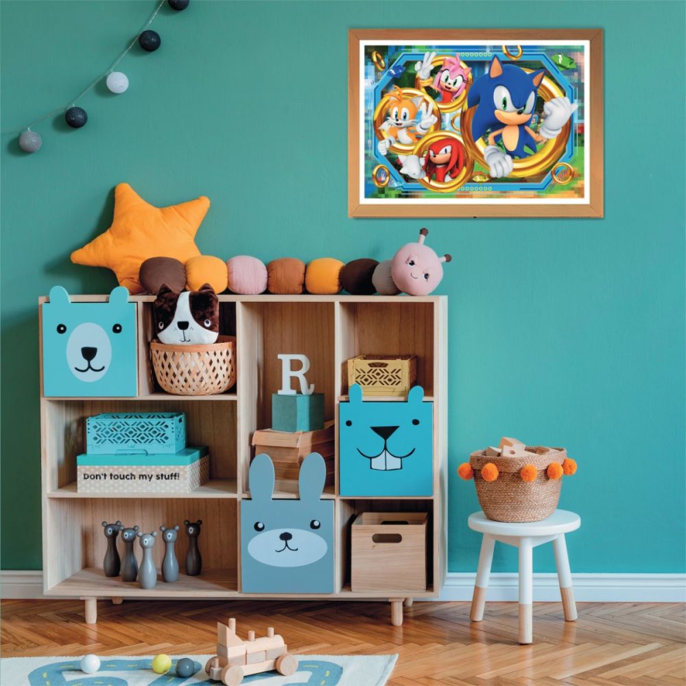 Puzzle Clementoni, Sonic the Hedgehog cu sticker inclus, 180 piese