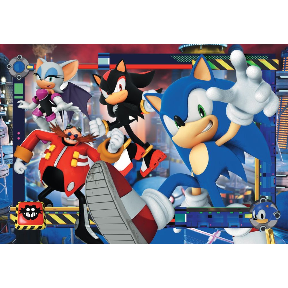 Puzzle Clementoni, Sonic the Hedgehog VS Doctor Eggman cu sticker