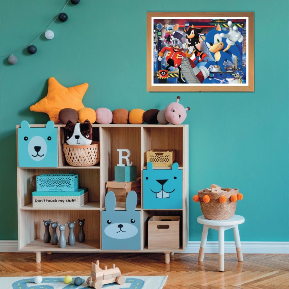 Puzzle Clementoni, Sonic the Hedgehog VS Doctor Eggman cu sticker inclus, 180 piese