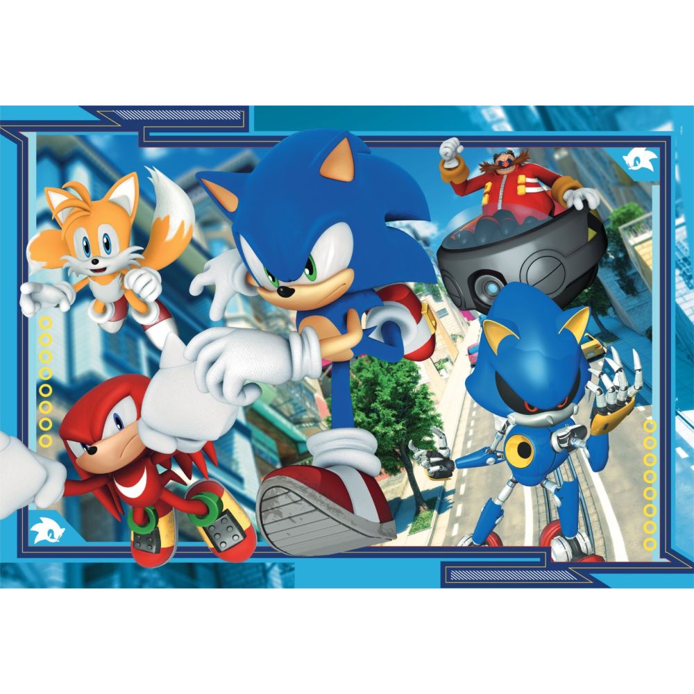 Puzzle Clementoni, Sonic the Hedgehog cu Knuckles si Tails, 180 piese