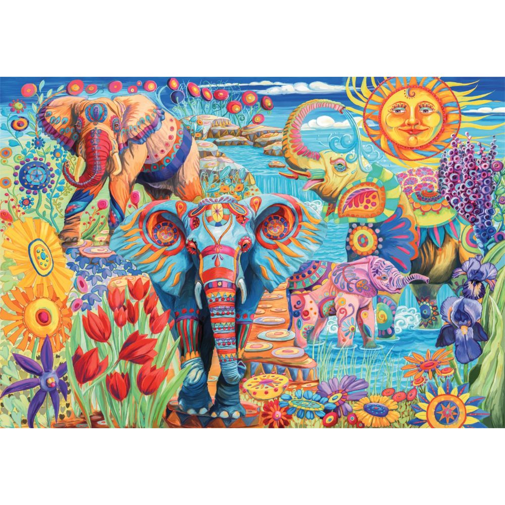 Puzzle Clementoni, Carnavalul elefantilor, 500 piese