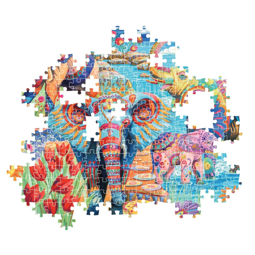 Puzzle Clementoni, Carnavalul elefantilor, 500 piese