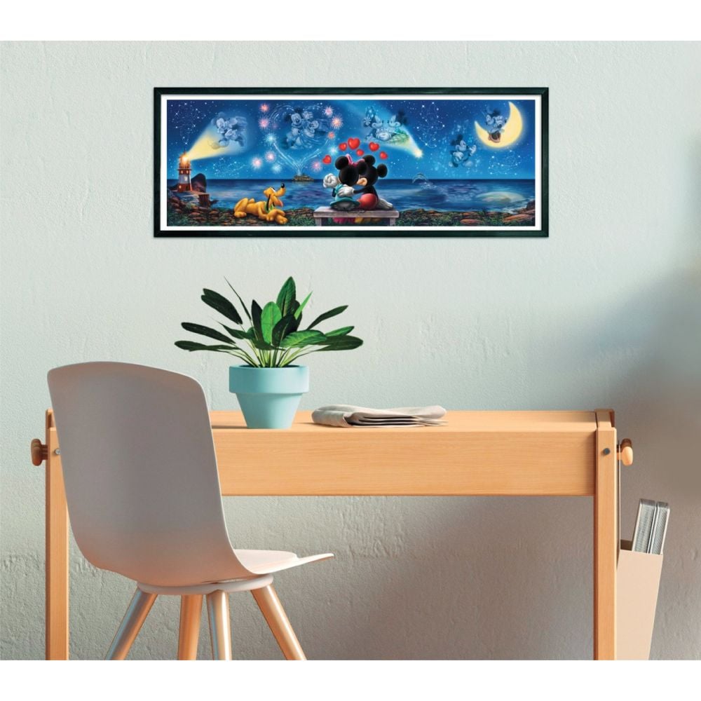 Puzzle Clementoni panoramic, Mickey si Minnie, 1000 piese