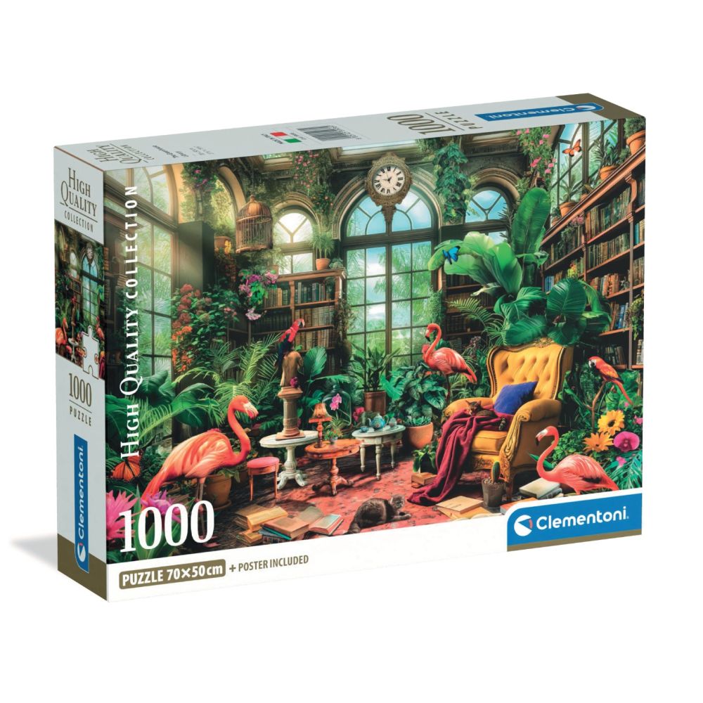 Puzzle Clementoni, Biblioteca din sera, 1000 piese