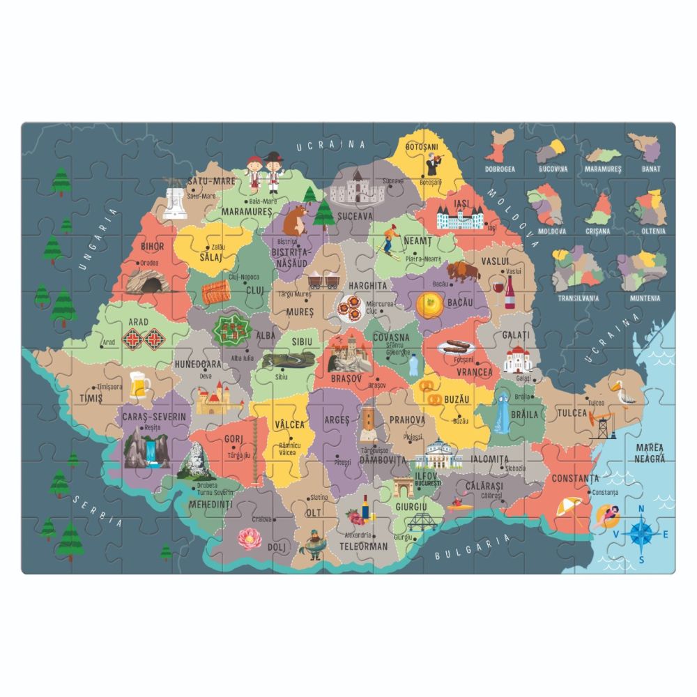 Joc educativ, Clementoni, Agerino, Sa descoperim Romania