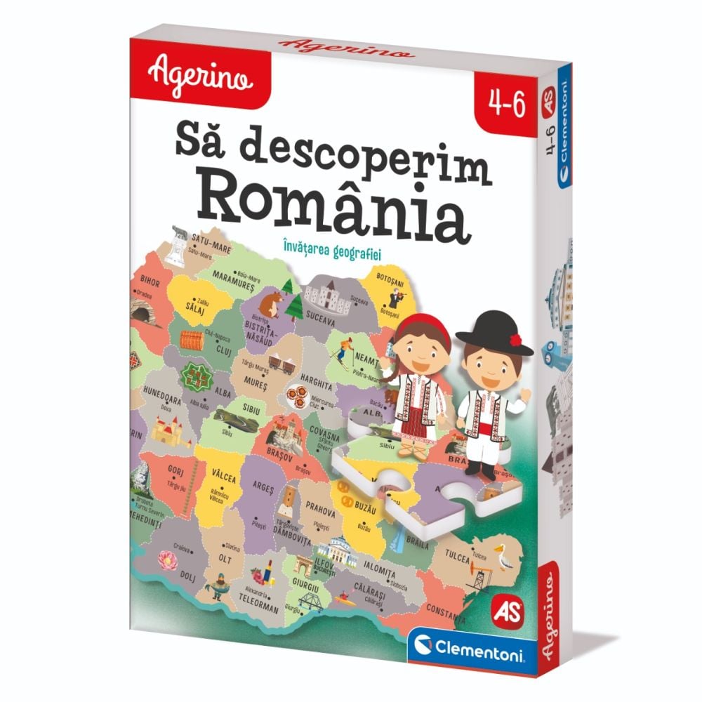 Joc educativ, Clementoni, Agerino, Sa descoperim Romania