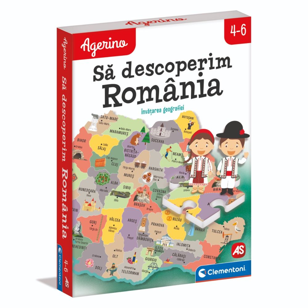 Joc educativ, Clementoni, Agerino, Sa descoperim Romania