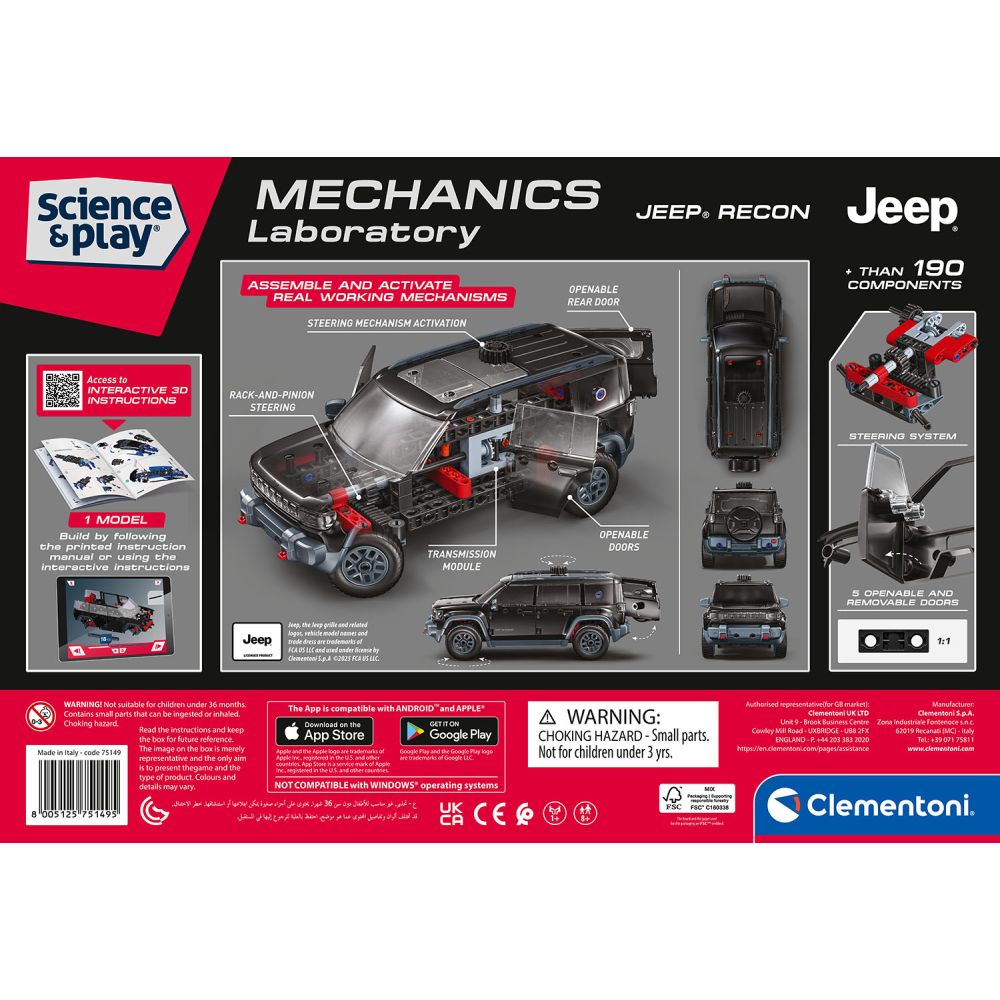 Kit de constructie, Clementoni, Jeep Racon