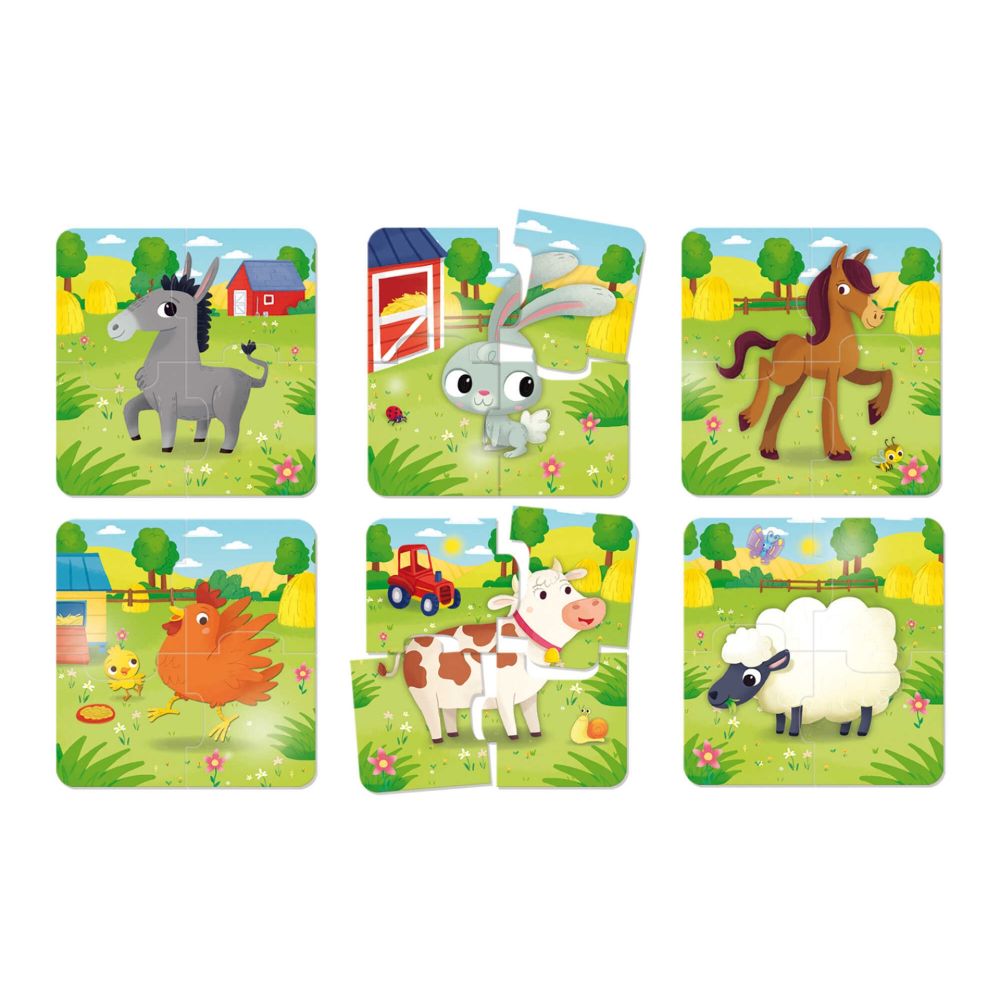 Puzzle baby, Lisciani, Animalute de la ferma, 24 piese