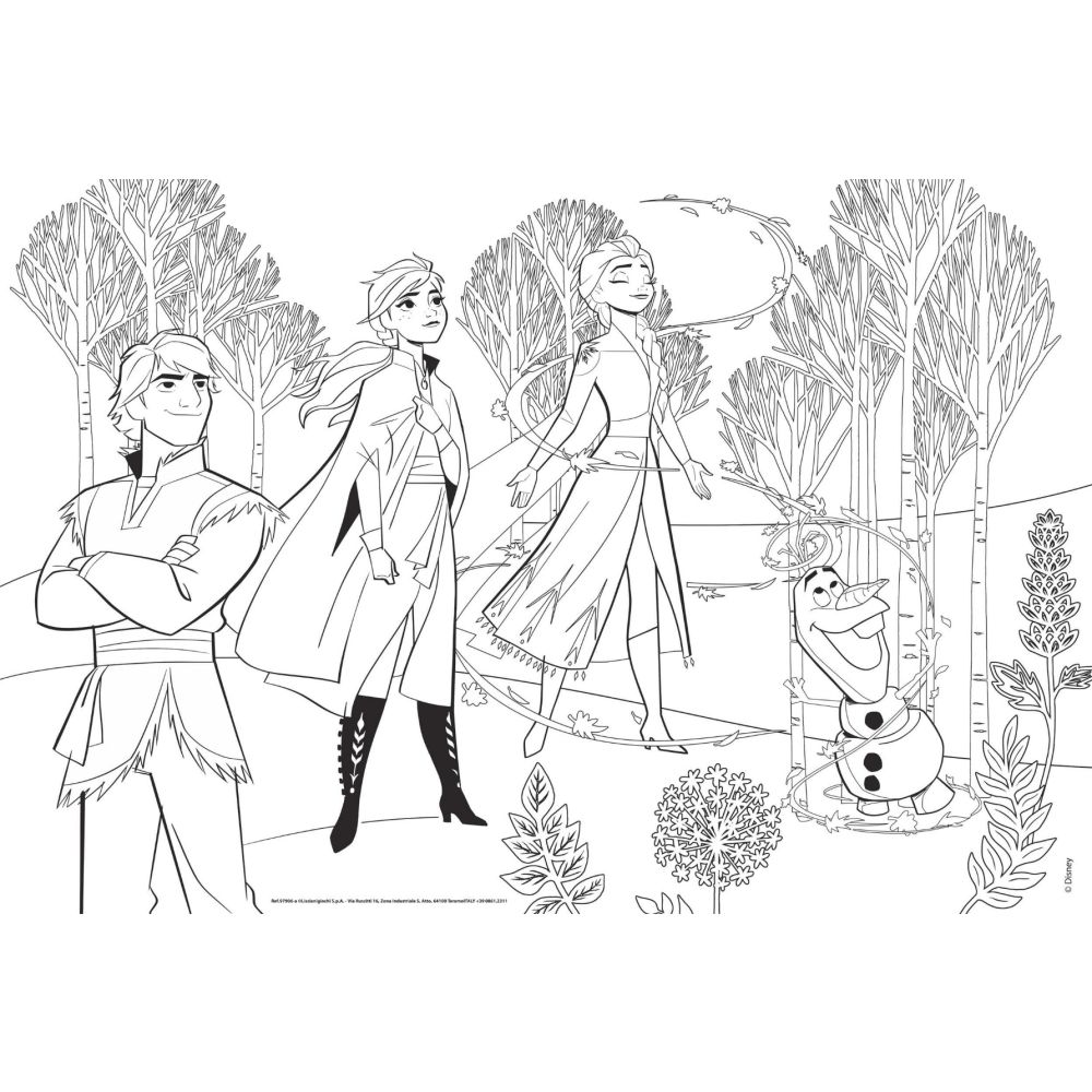 Puzzle de podea, Lisciani, Disney Frozen, Maxi, 2 x 60 piese