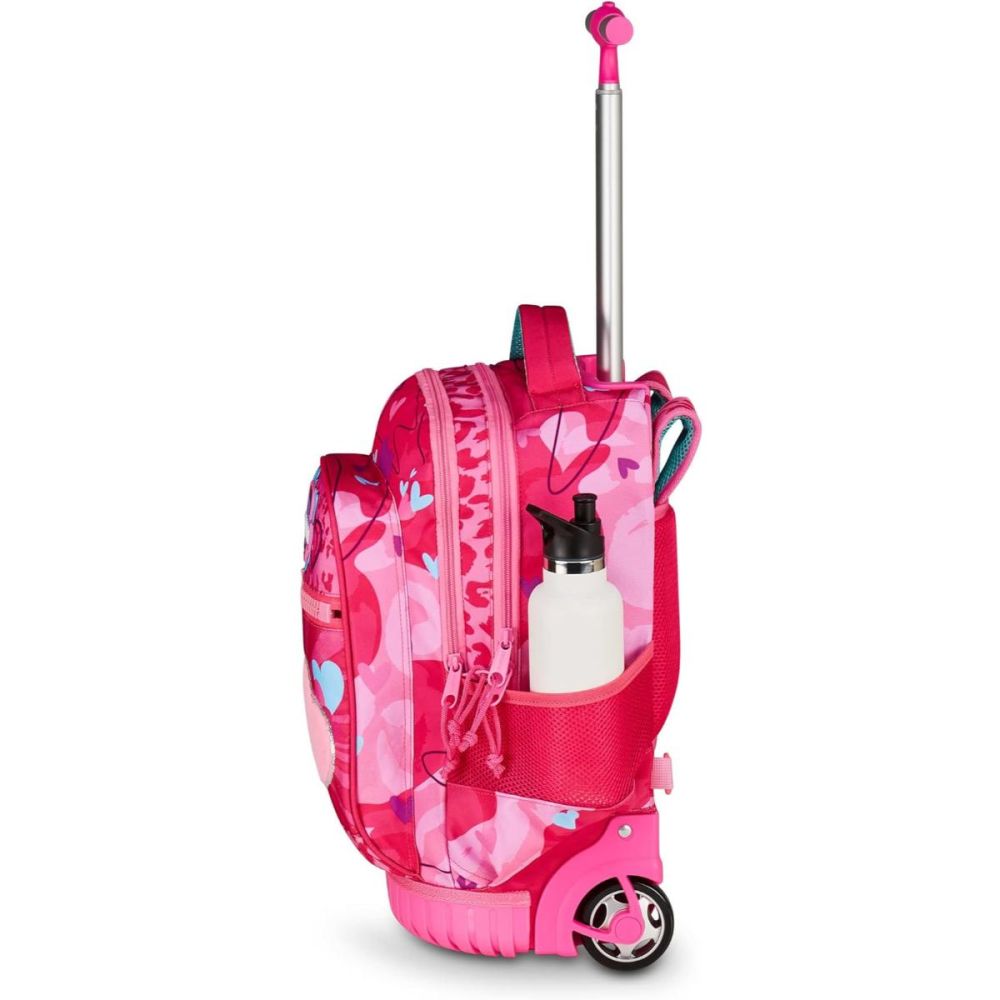 Troller cu 3 compartimente, Mitama, Run Maxi, Furry Pink