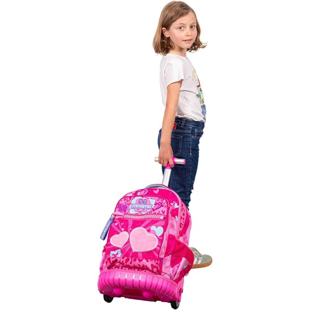 Troller cu 3 compartimente, Mitama, Run Maxi, Furry Pink